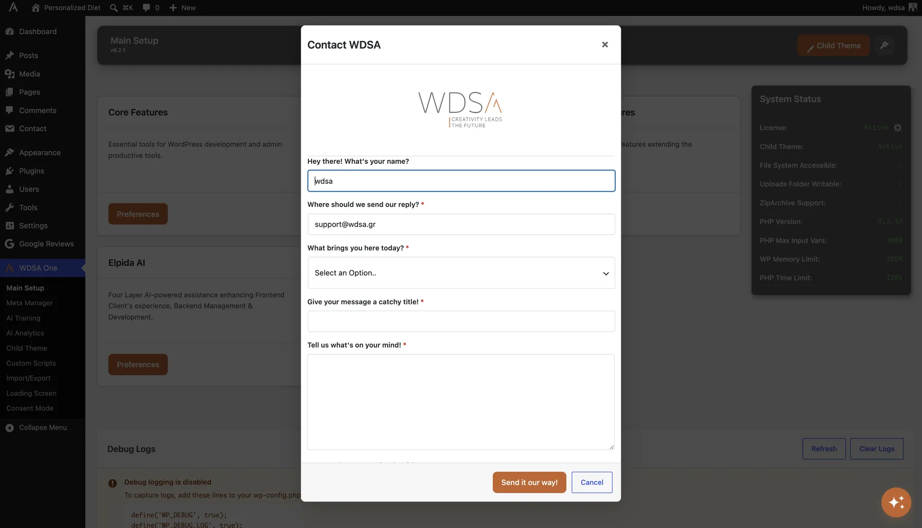 WDSA One — User Dashboard & My Account, στιγμιότυπο 4
